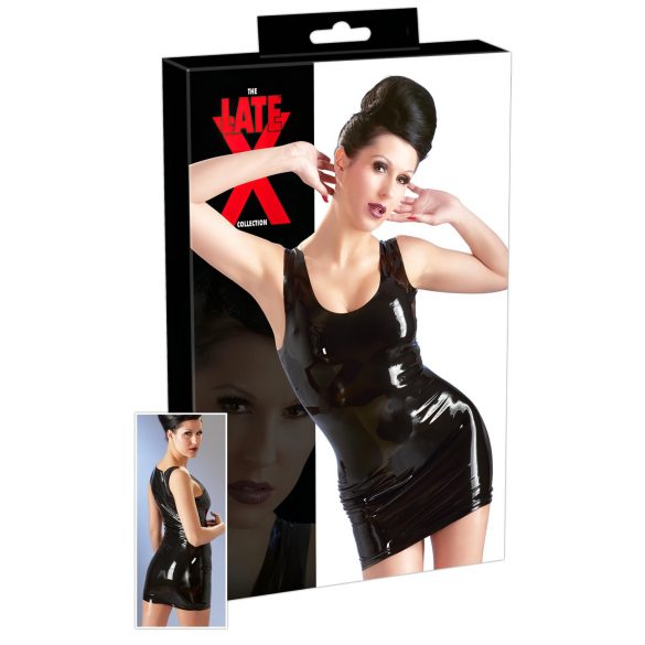 LATEX - abito mini senza maniche (nero) - S