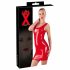 LATEX - abito mini senza maniche in lattice (rosso)