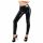 Leggings in lattice con cerniera (nero)  - S