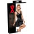 LATEX - minidress con gonna a balze (nero)