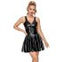 LATEX - minidress con gonna a balze (nero)