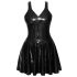 LATEX - minidress con gonna a balze (nero)