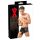 Boxer in lattice con sostegno per pene e testicoli (nero)  - L/XL