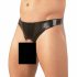 Slip da uomo in lattice con apertura - Showmaster - nero (Taglia Unica S-L) 