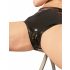 LATEX - Slip donna con condom vaginale (nero) - L