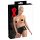 LATEX - Slip donna con condom vaginale (nero) - XL