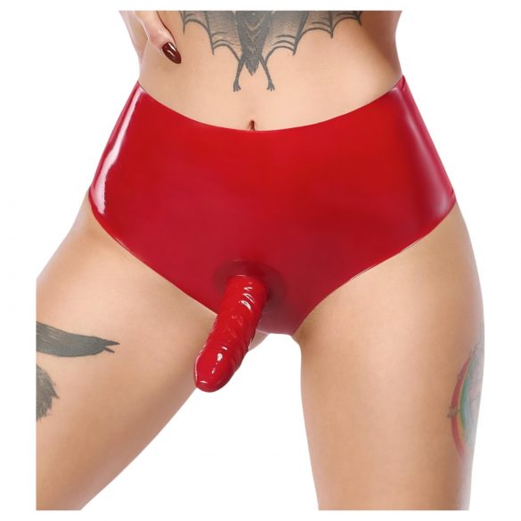 LATEX - dildo realistico inferiore (rosso)