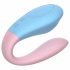 Vibratore di coppia impermeabile ricaricabile Mrow 03 (blu-rosa) 