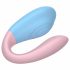 Vibratore di coppia impermeabile ricaricabile Mrow 03 (blu-rosa) 