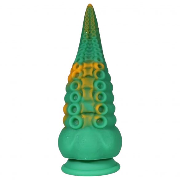 Dildo Tentacolo di Polpo con Ventosa OgazR - 21 cm (verde-giallo) 