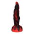 Dildo Infernale con Ventosa e Rilievi - 20 cm (Nero-Rosso) 