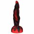 Dildo Infernale con Ventosa e Rilievi - 20 cm (Nero-Rosso) 