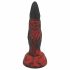 Dildo Infernale con Ventosa e Rilievi - 20 cm (Nero-Rosso) 