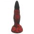 OgazR Hell Dong - dildo scanalato con base a ventosa - 20 cm (nero-rosso)