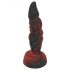 OgazR Hell Dong - dildo scanalato con base a ventosa - 20 cm (nero-rosso)