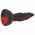 Dildo Infernale con Ventosa e Rilievi - 20 cm (Nero-Rosso) 