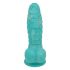 Serpente Marino con Penis Attrezzato Soddisfacente - Dildo Rigato con Ventosa - 17 cm (Blu e Bianco) 