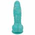 Serpente Marino con Penis Attrezzato Soddisfacente - Dildo Rigato con Ventosa - 17 cm (Blu e Bianco) 