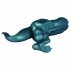 Toppedmonster - Dinosaur Silicone Dildo - 26 cm (Turquoise) 