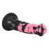 Cavallo Ribelle - Dildo in Silicone a Forma di Attrezzo Equestre - 18cm (Nero-Rosa) 