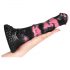 Cattivo Cavallo - dildo in silicone a forma di membro equino - 18 cm (nero-rosa)