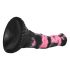 Cavallo Ribelle - Dildo in Silicone a Forma di Attrezzo Equestre - 18cm (Nero-Rosa) 