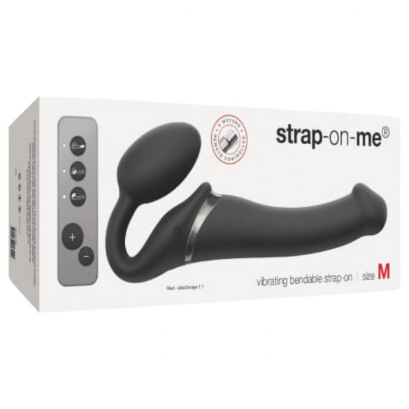 Strap-on-me M - Vibratore con cintura - misura media (nero)