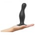 Dildo Ondulato con Base a Ventosa Strap-on-me Curvy L - Nero 