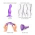 Strap-on-me Curvy M - dildo ondulato con base (viola)