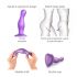 / Strap-on-me Curvy L - dildo ondulato con base (viola)