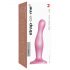 Strap-on-me Curvy M - dildo ondulato con base (rosa)