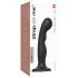 Strap-on-me P&G M - dildo curvo con base (nero)