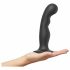 Dildo Curvo con Base Strap-on-me P&G L - Nero 