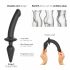 Dildo semirealistico in silicone 2in1 Strap-on-me Swith - con cinturino regolabile (nero) 