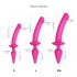 Dildo in silicone 2in1 semi-realistico Strap-on-me Swith S - rosa 