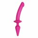 Dildo in silicone Strap-on-me Swith Semi-Realistico L 2in1 (rosa) 