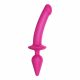 Dildo silicone semi-realistico Strap-on-me Swith XXL 2in1 (rosa) 