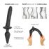 Dildo in silicone realistico 2in1 Strap-on-me Swith - Nero 