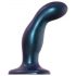 Strap-on-me Snaky M - dildo anale curvo (blu metallizzato)