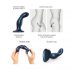 Dildo Anale Flessibile Strap-on-me Snaky M - Blu Metallico 