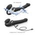 Strap-on-me Senza Spallacci S - Vibratore Strapless con Stimolazione a Onde d'Aria - Piccolo (Nero) 