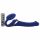 Vibratore Strap-On-Me M senza cintura con stimolatore clitorideo ad aria - misura media (blu) 