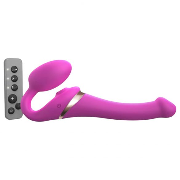 Vibratore Strap-on-me S senza cinghie con onde d'aria - piccolo (rosa) 