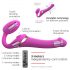 Vibratore Strap-on-me S senza cinghie con onde d'aria - piccolo (rosa) 