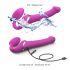 Vibratore Strap-on-me S senza cinghie con onde d'aria - piccolo (rosa) 