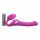 Strap-on-me M - Dildo senza cinghie vibrante con stimolatore clitorideo ad onda d'aria - taglia media (rosa) 