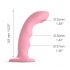 Strap-on-me M - vibratore G-spot pulsante e impermeabile (rosa)