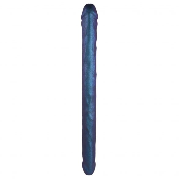 Strap-on-me - doppio dildo (blu metallizzato)