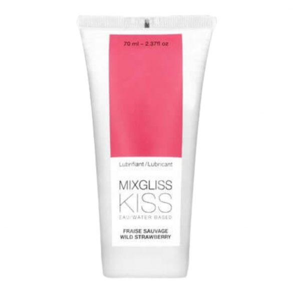 Mixgliss Kiss Selvaggio - Lubrificante a Base Acquosa con Aroma di Fragola (70ml) 