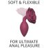 Love to Love Open Roses M - plug anale in silicone (rosso bordeaux)